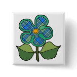 Five petal flower with solid outlinepattern petals pinback buttons
