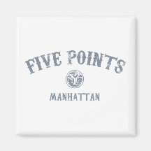 Five Points Fridge Magnet