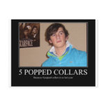 Five Popped Collars Cool postcards