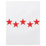 five red stars in bow icon flyer