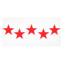 five red stars in bow icon customized photo card