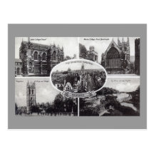 Five Scenes of Oxford England Vintage Post Card