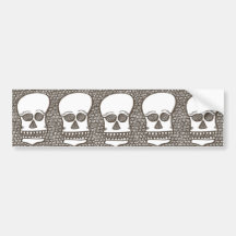 Five skulls bumper stickers