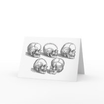 Five Skulls Greeting Card