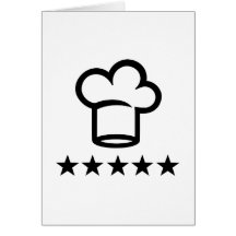Five star cooking hat cards