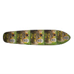 Five Tiled Halloween Grimacing Pumpkin Skateboard