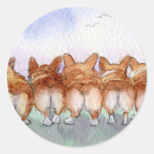 Five walk away together sticker