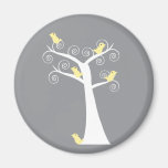 Five Yellow Birds in a Tree Magnet