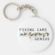 Fixing Cars Genius Keychain