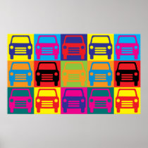 Fixing Cars Pop Art Print