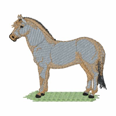Fjord Horse Embroidered Hooded Sweatshirt by ZazzleEmbroidery