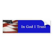 flag1-1, In God I Trust Bumper Stickers