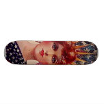 Flag 4th of July Patriotic Vintage Postcard Art Custom Skate Board