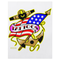 Flag Anchor Tattoo