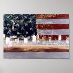 Flag and Cemetary Poster