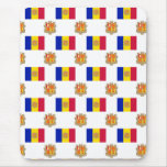 Flag and Crest of Andorra Mousemat