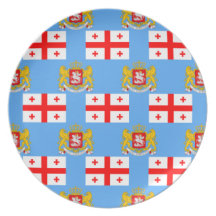 Flag and Crest of Georgia Party Plates