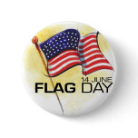 Flag Day June 14th Button