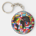 Flag Globe Keychains