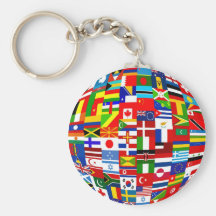Flag Globe Keychains