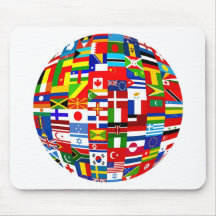 Flag Globe Mouse Mats