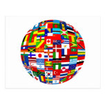 Flag Globe Post Cards