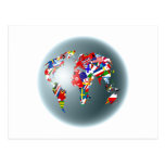 Flag Globe Postcards