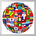 Flag Globe posters