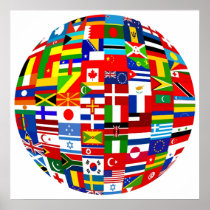 Flag Globe Print