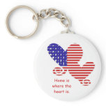 Flag Heart Keychain