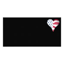 Flag Heart Photo Greeting Card