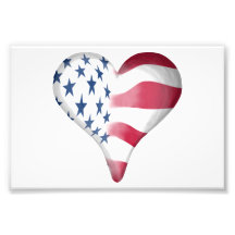 Flag Heart Photographic Print