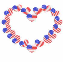 Flag Heart Photo Cutouts