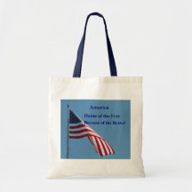 Flag, Home of the Free! Tote Bag