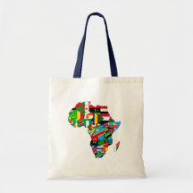 Flag Map of Africa Flags - African Culture Gift Canvas Bag