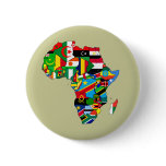 Flag Map of Africa Flags - African Culture Gift Buttons