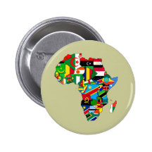 Flag Map of Africa Flags - African Culture Gift Buttons