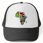 Flag Map of Africa Flags - African Culture Gift Mesh Hat