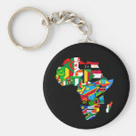 Flag Map of Africa Flags - African Culture Gift Keychains