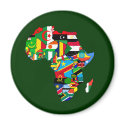 Flag Map of Africa Flags - African Culture Gift magnets