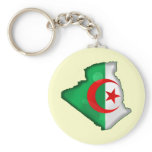 Flag Map of Algeria for Algerians worldwide Keychain