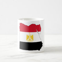 Flag/Map of Egypt Mugs