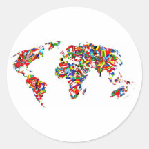Flag Map Stickers