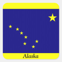 Flag of Alaska Square Sticker