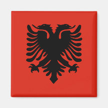 Flag of Albania Fridge Magnet