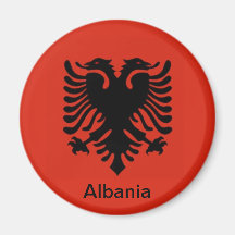 Flag of Albania Refrigerator Magnet