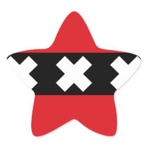 Flag of Amsterdam Star Sticker