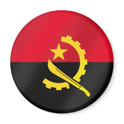 Flag of Angola for Angola soccer fans in 2010 Refrigerator Magnets by SoccerJersey