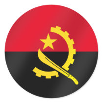 Flag of Angola for Angola soccer fans in 2010 Sticker