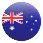 Flag of Australia Round Sticker